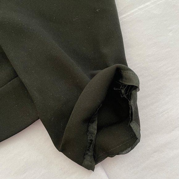 Made in USA Cropped Black Jacket Relaxed Fit Bolero Top Size M - Picture 2 of 6